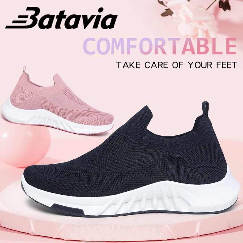 （COD）Batavia Sepatu olahraga wanita terbaru bernapas sepatu wanita kasual sneakers nyaman fashion sepatu wanita A29