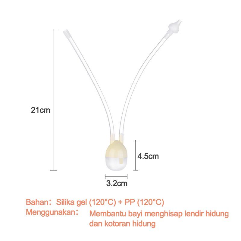 Alat Sedot Ingus Bayi Model Selang dan Tabung / Baby Nasal Asporator / Selang Silikon Penyedot Ingus Bayi Sedotan Pembersih Hidung Sedotan Ingus Nasal Baby