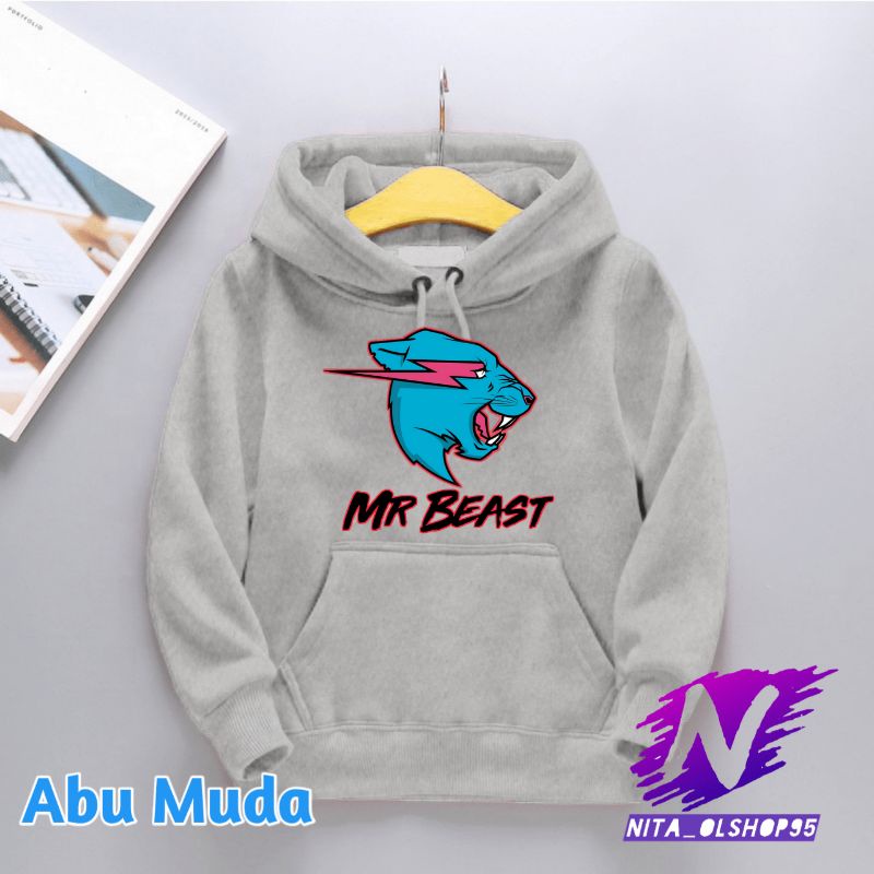 jaket hoodie anak mr beast youtuber no1