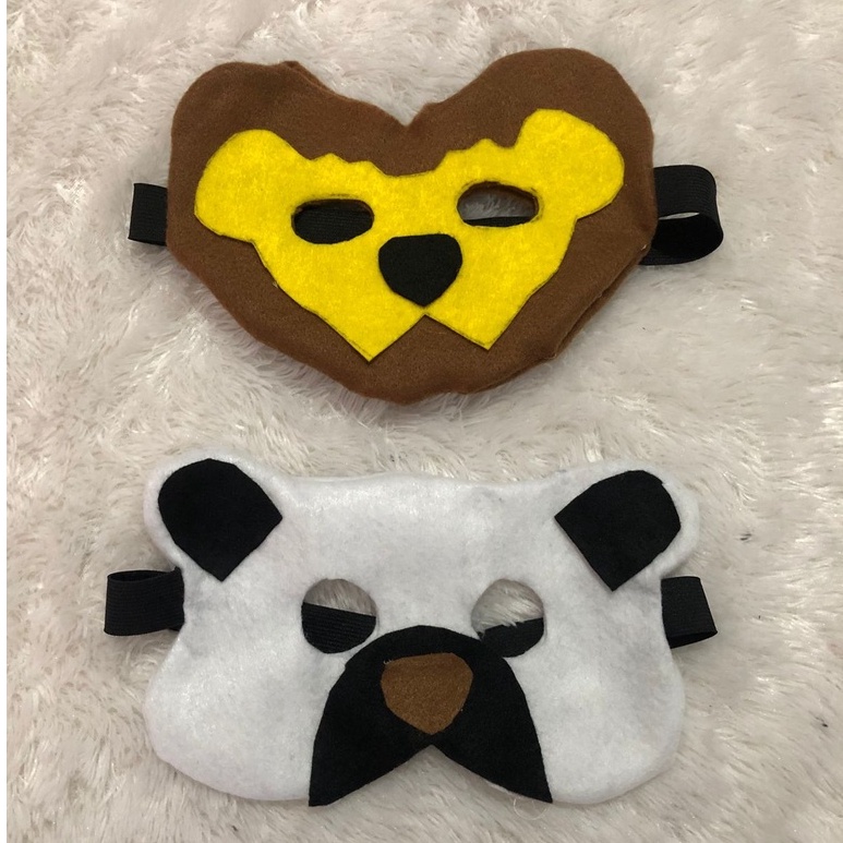 Topeng Flanel Karakter Hewan/ Topeng Pesta Mainan Anak