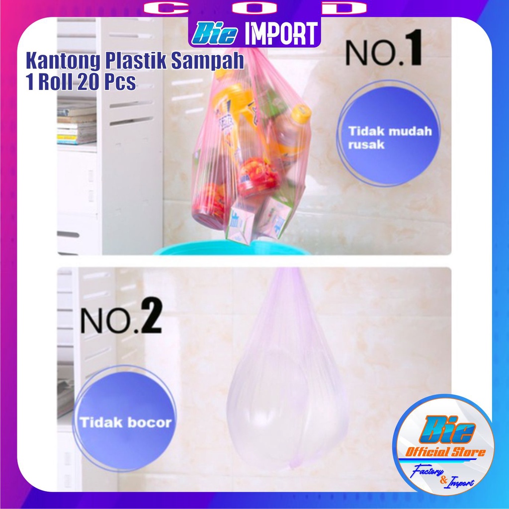 Plastik Kantong Sampah Roll isi 20 Pcs Impor Best Seller