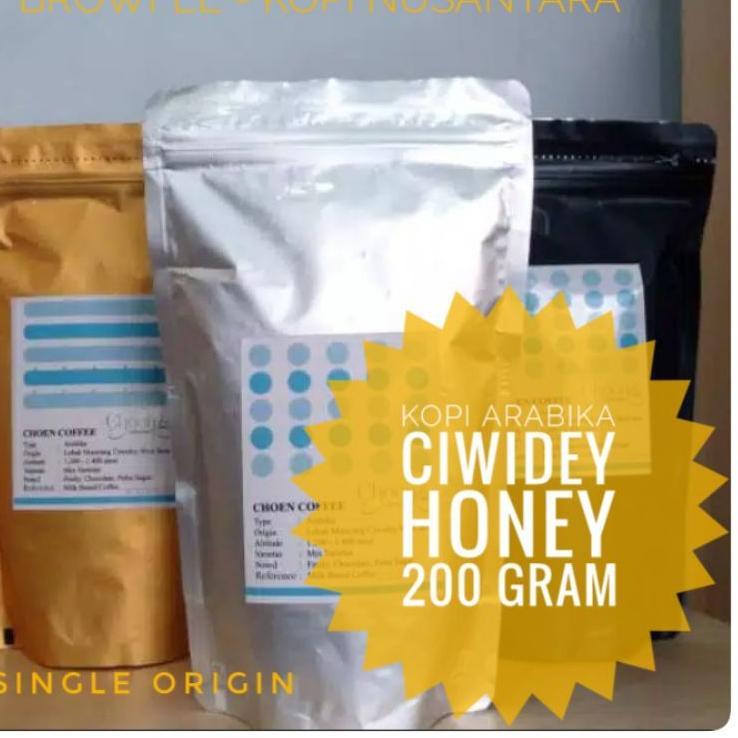 

Free Ongkir/ Kopi Arabika Ciwidey Honey / Black Honey Anaerobic 200 gram Biji / Bubuk