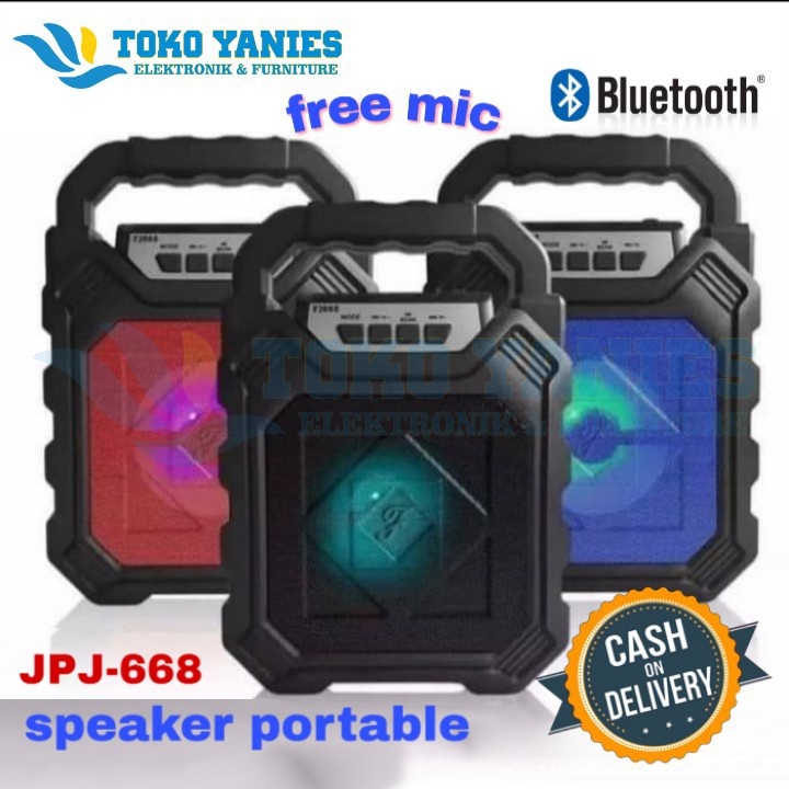 Portable speaker JPJ-668 bluetooth free mic