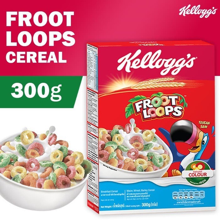 

Kelloggs Froot Loops 300g fruit loops sereal kellog sarapan