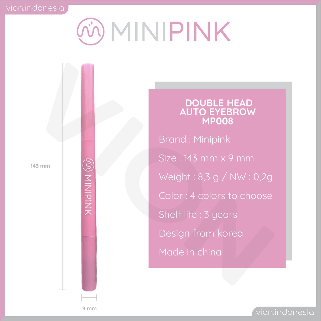 MINIPINK Automatic Eyebrow Pencil Tahan Air Pigmen Pensil Alis MP008