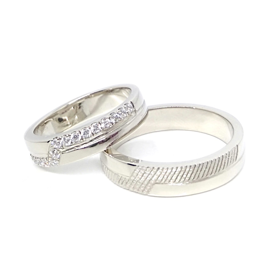 Cincin Kawin Couple Perak Asli Gratis Ukir Nama A16