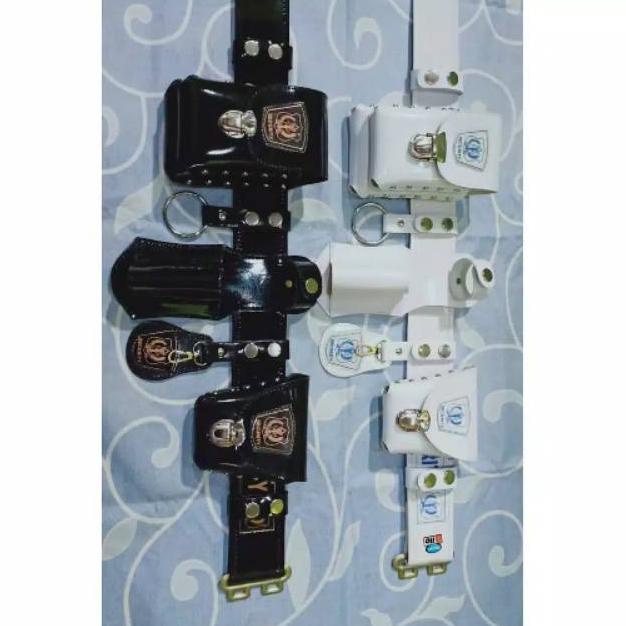 [BISA BAYAR DITEMPAT] SABUK KOPEL SATPAM SECURITY FULLSET Hitam & Putih TANPA KEPALA / BANGKOL Atrib