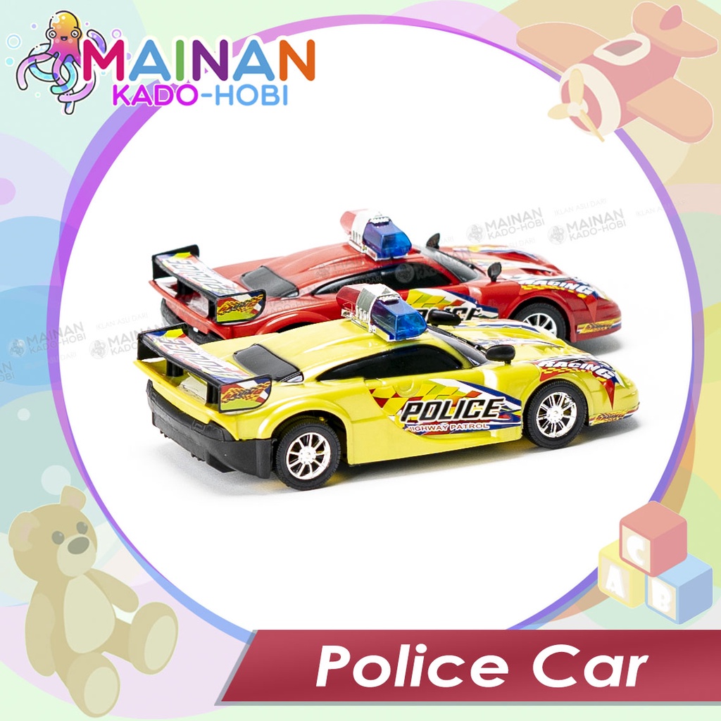 MAINAN ANAK MINIATUR DIECAST POLICE CAR MOBIL POLISI