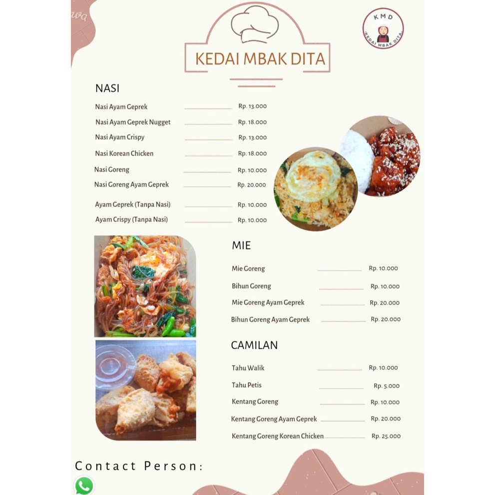 jasa desain menu makanan