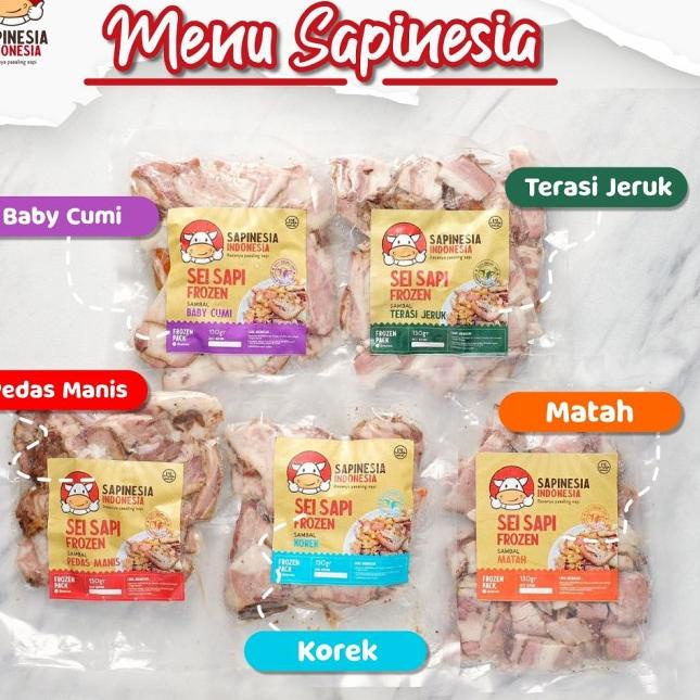 

Terlaris Sei Sapi Sapinesia Daging Sapi Asap Beku Frozen 130 Gram
