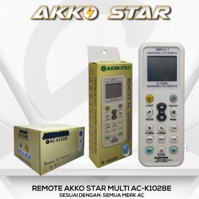 REMOTE AC UNIVERSAL &amp; UNTUK LG PANASONIC SHARP SAMSUNG AKKOSTAR