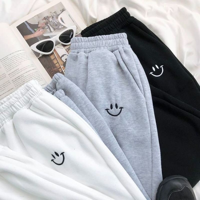 celana jogger smile / kulot murah