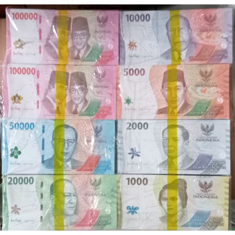 100 lembar NEW2022 uang mainan baru 2022 uang mainan versi baru uang mainan