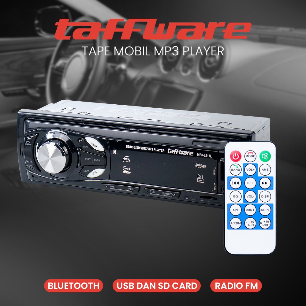 Taffware Tape Audio Mobil MP3 Player Bluetooth Wireless Receiver