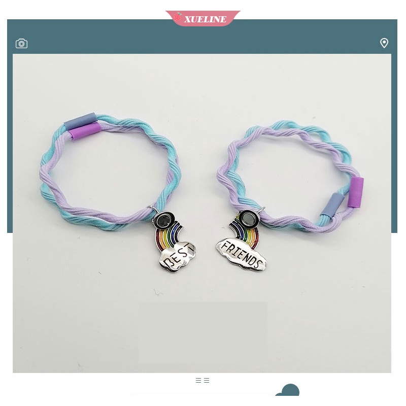 1pasang Dari magnet Pita Kulit Kecil Untuk Mengirim Pacar Pasangan Gelang Sarung Kecil BFF Mahasiswa Tali Tangan Hadiah Peringatan Perempuan [ZXL]