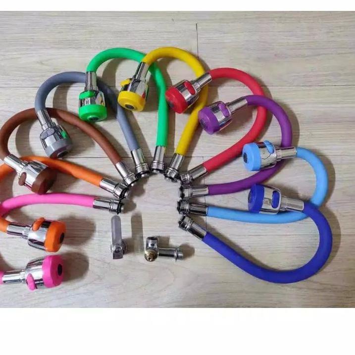 Best Kran Warna Leher Angsa Fleksibel 2 Mode / Pink Ungu Hijau Biru Kuning Merah Abu Hitam