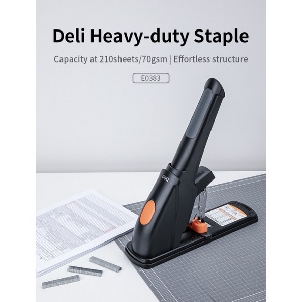 

Heavy Duty Stapler Deli 0383 Stapler Jilid 210 Sheets