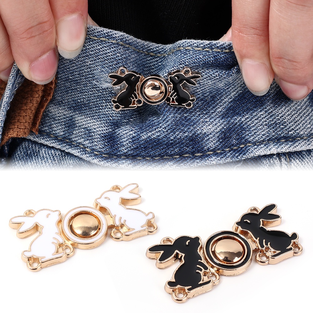 Adjustable Waist Buckle Extender Jeans Extender Kancing Klip Pinggang Untuk Celana Denim Longgar, Rok, Jeans Mode Sederhana Kartun Bunga Mengencangkan Pinggang Bros Wanita