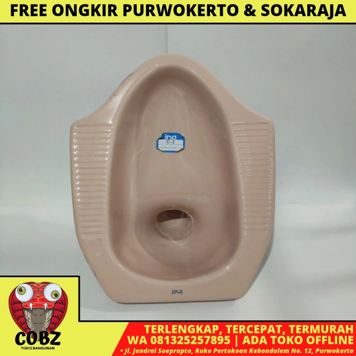 INA KLOSET JONGKOK LANTAI BAWAH TEMPEL KERAMIK PINK