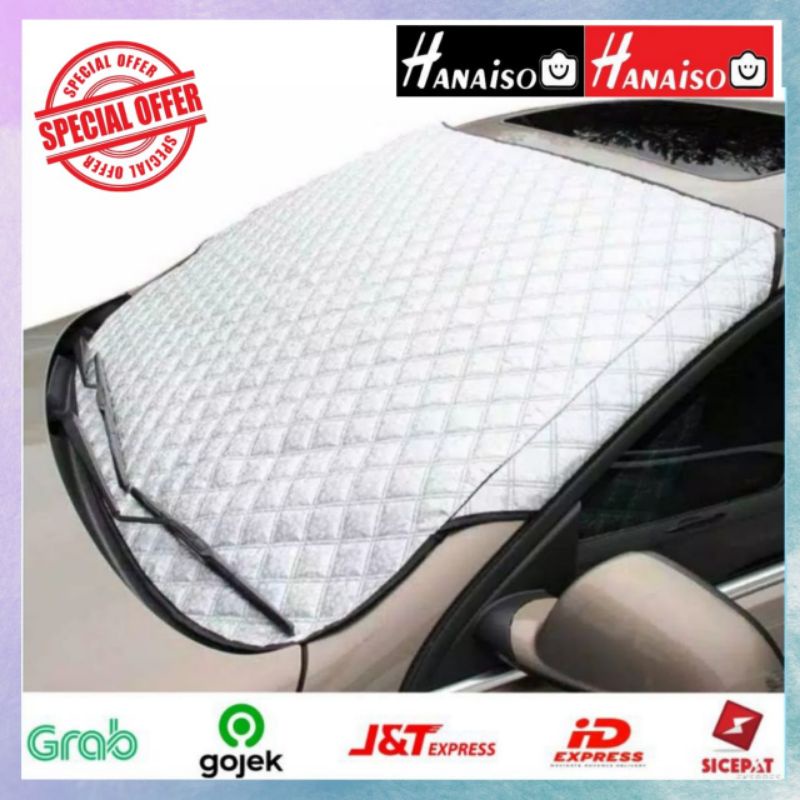 Medan Termurah Hanaiso Pelindung Kaca Depan Mobil Dashboard XL| Penutup kaca Mobil | Anti Panas UV Peredam Panas Mobil Sun Shield Shade Perlengkapan Mobil Bahan Tebal Water Proof Penyedot Debu Perlengkapan Aksesoris Mobil