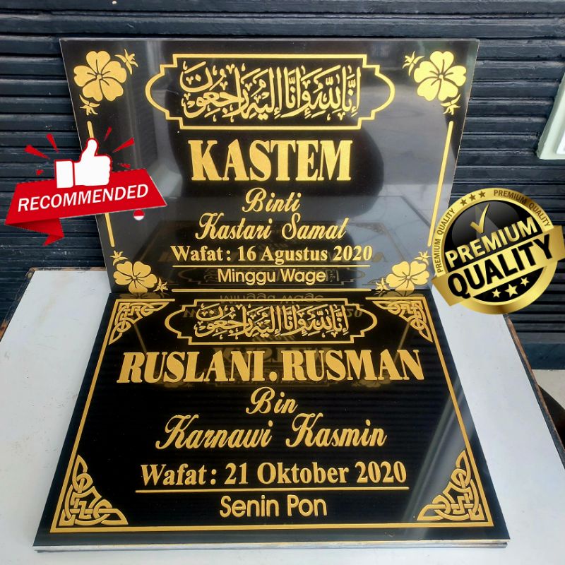 COD Prasasti Batu Nisan GRANIT UKIR ASLI