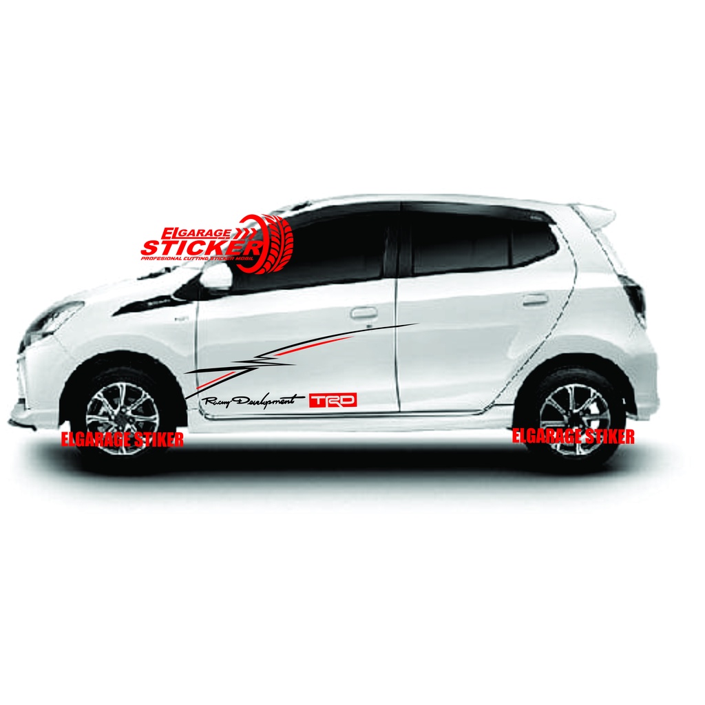 Stiker mobil agya cutting stiker trd racing development stiker striping minimalis mobil agya ayla br