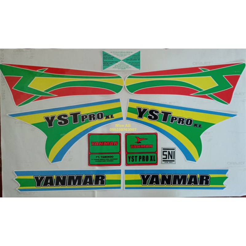 Stiker yanmar YST PRO XL