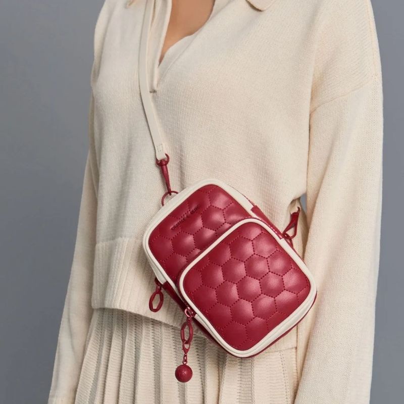 CK Textured Elongated Crossbody Bag