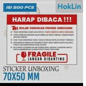 

stiker unboxing paket sticker fragile jangan banting box pesanan