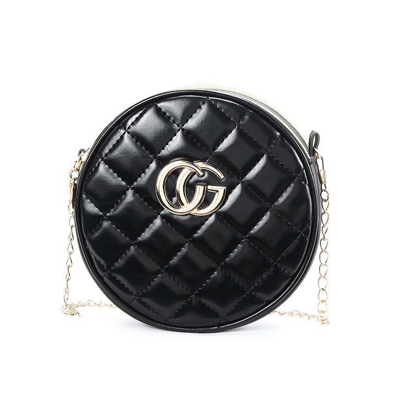 TAS SELEMPANG WANITA FULL BLACK EDITION NEW COLLECTION GU