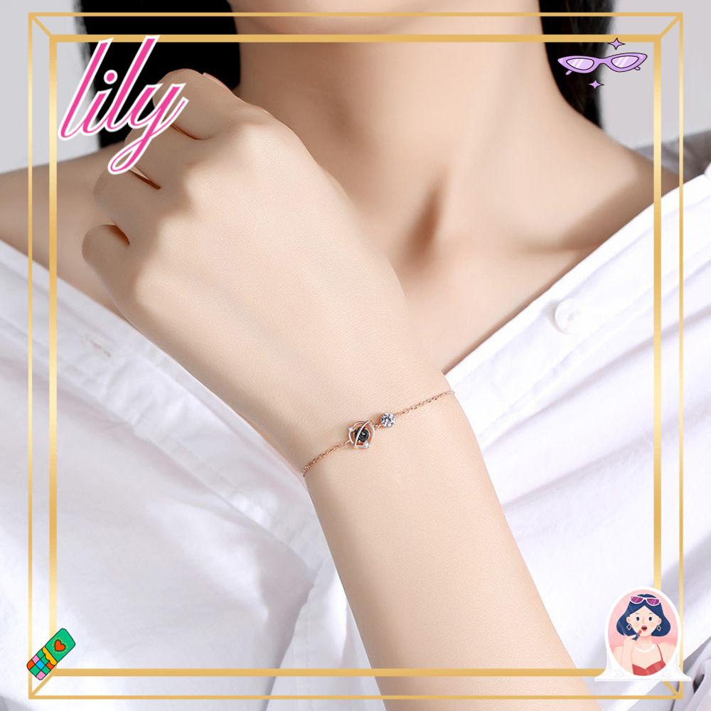 LILY Gelang Wanita Planet Desain Sederhana Manis Kecil Segar Fashion Gadis