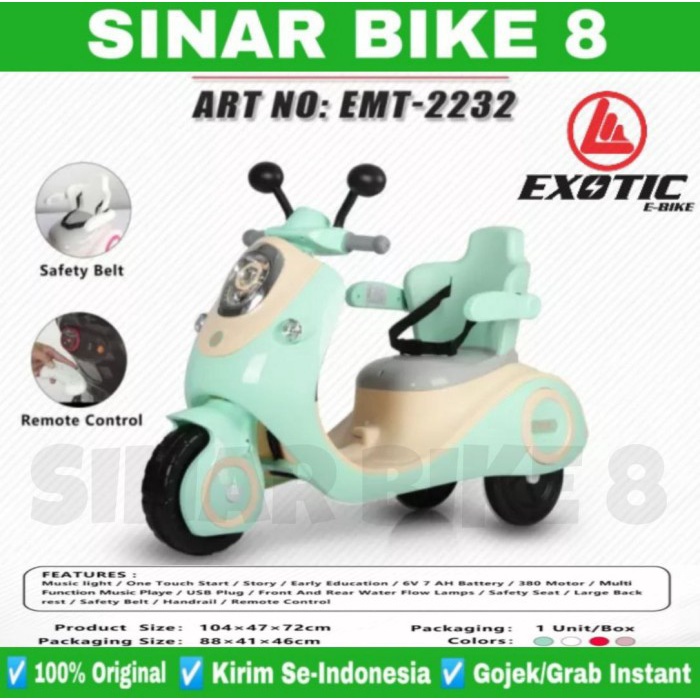 Motoran Aki Mainan Anak (Remote) Exotic EMT-2232