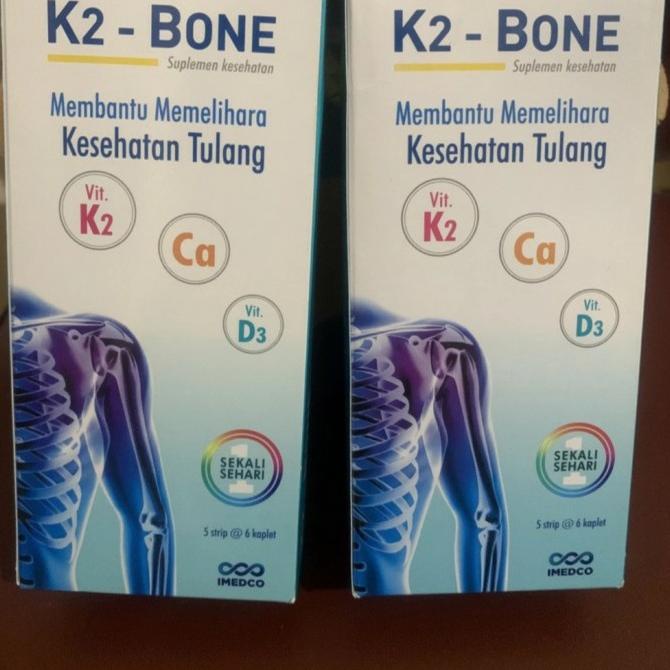 K2 Bone Vitamin K2+D3+Kalsium Terlengkap dan Termurah