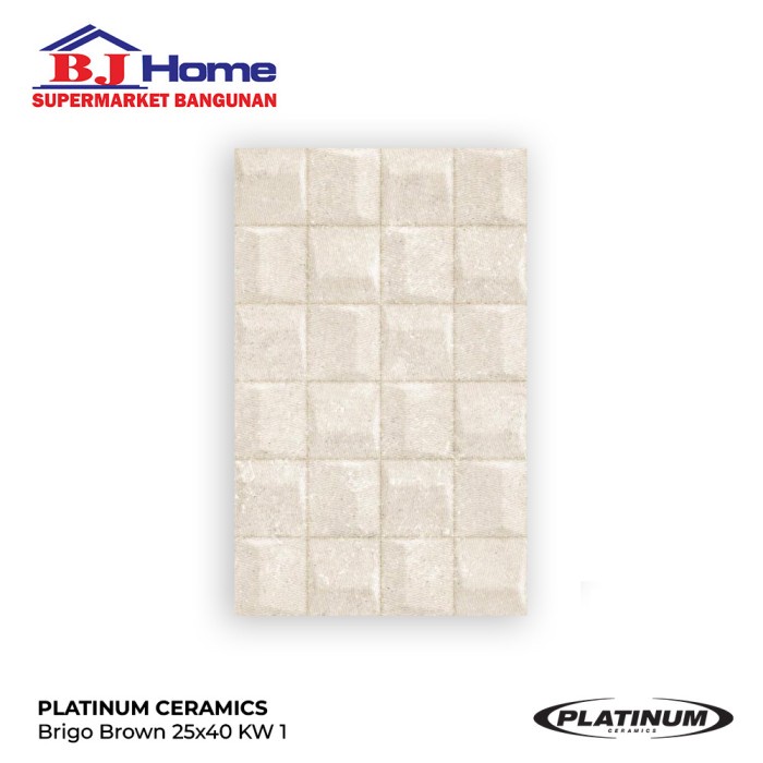 PLATINUM BRIGO BROWN EMBOSSED 25X40 KW1 - KERAMIK DINDING