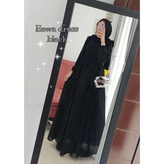 Gamis Ceruty Babydoll Hawa maxi ORI Athatha berlabel