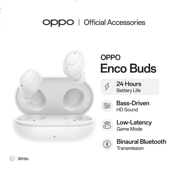 OPPO Enco Buds Wireless Bluetooth Headset Handsfree Earphone Earbuds