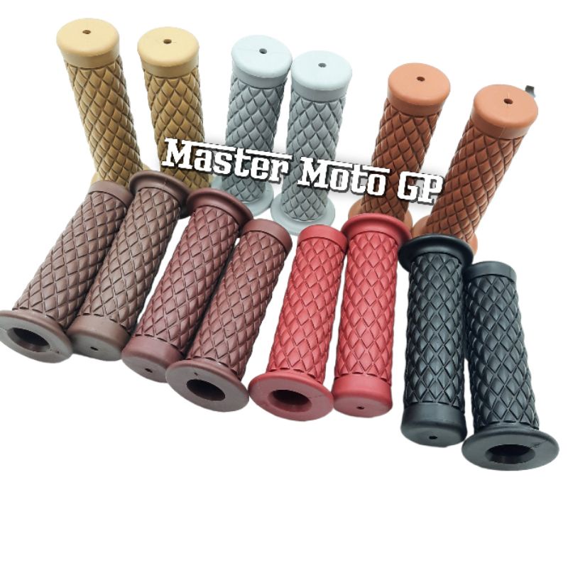 Grip wajik Original Domino racing import berqualitas Grip wajik oriete classic caferacer Grip Domino ori wajik scoopy fino vespa beat vario150 scooter handfat handgrip variasi motor