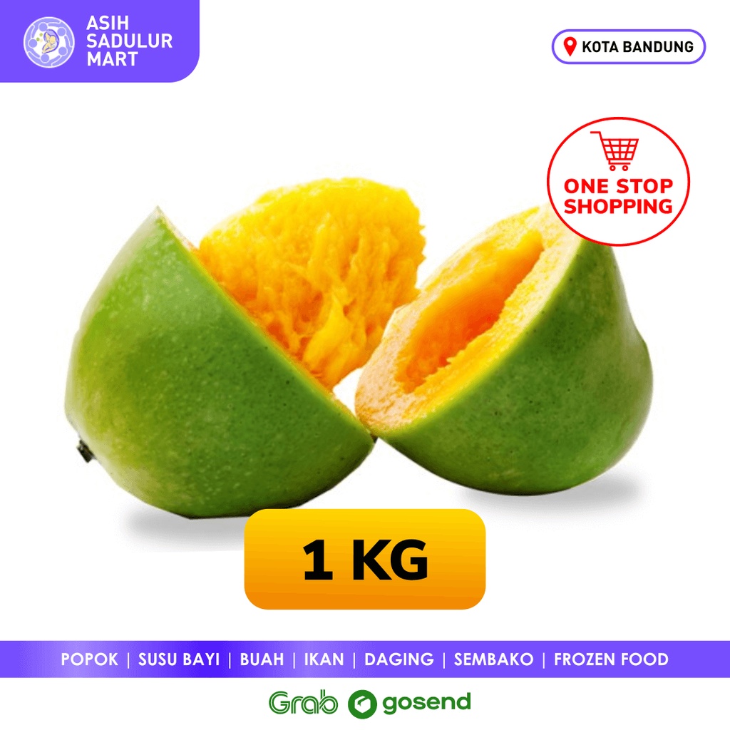 Mangga Alpukat Manis Super 1kg / 500g Promo Buah Segar Kota Bandung | Asih Sadulur Mart