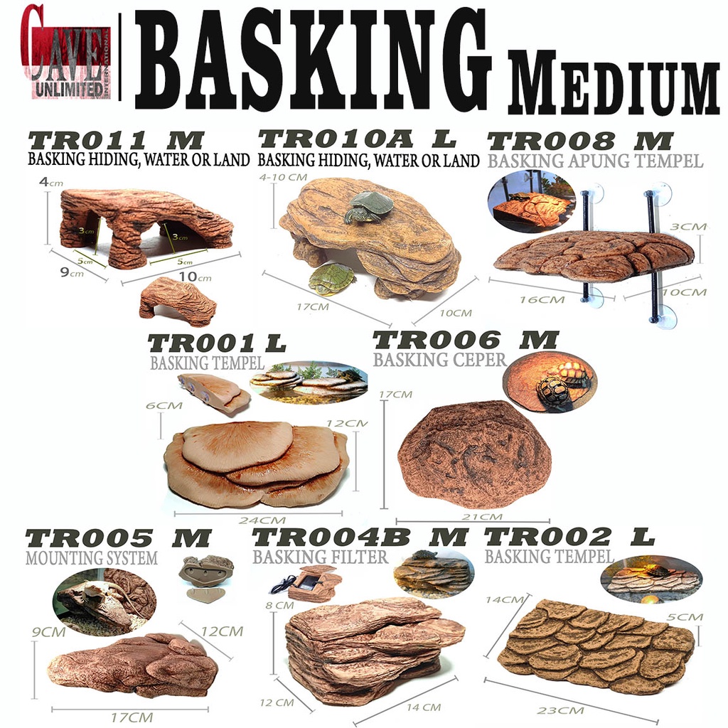 TEMPAT TANGKRINGAN JEMUR BASKING MEDIUM REPTILE KADAL KURA TORTOISE SULCATA PARDALIS INDIAN STAR