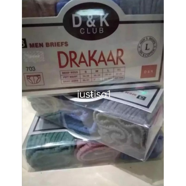 DRAKAAR MIKA CD PRIA katun sekotak isinya 3 pcs Celana Dalam Pria Dewasa CD Pria Dewasa Sempak Pria