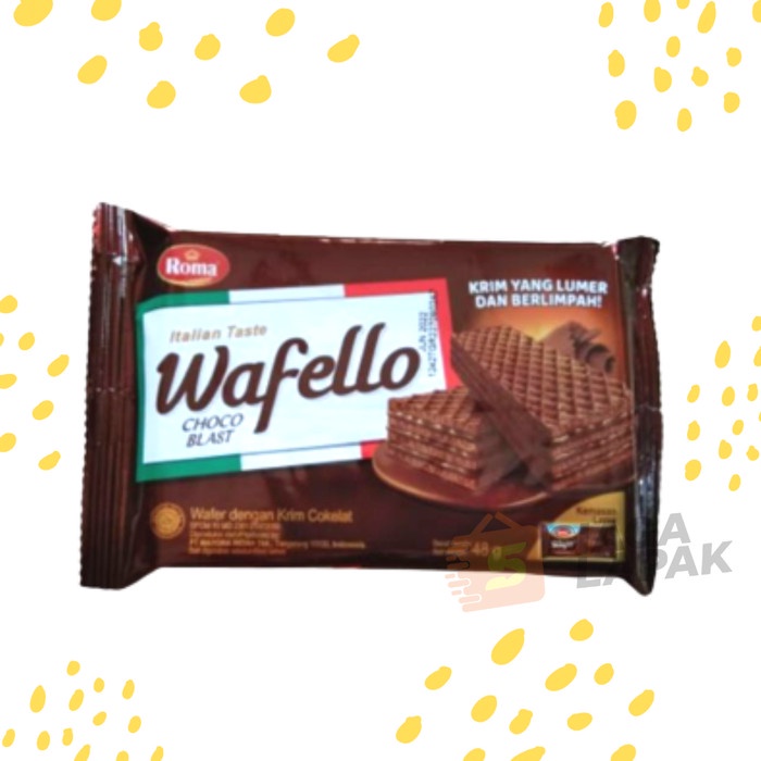 Roma Wafello Wafer Coklat Choco Blast - Butter Caramel 37gr