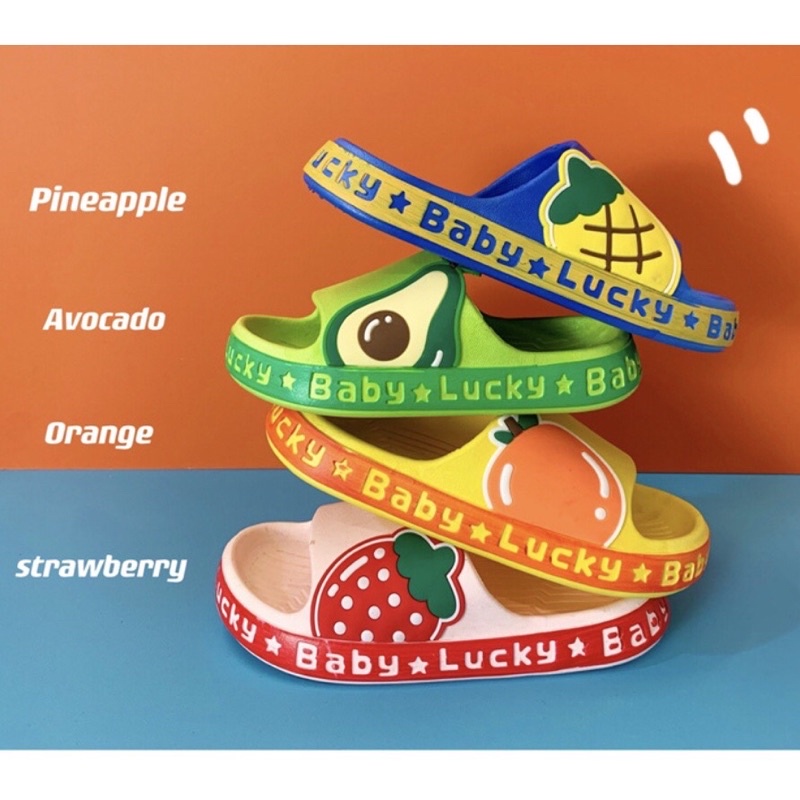 Sandal Anak Import slip On Fruit Anak laki-laki dan Perempuan