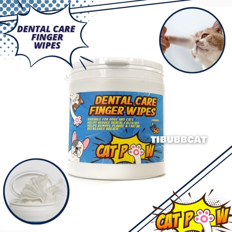 Catpow Dental Care Finger Wipes Tisu Pembersih Gigi Kucing Anjing