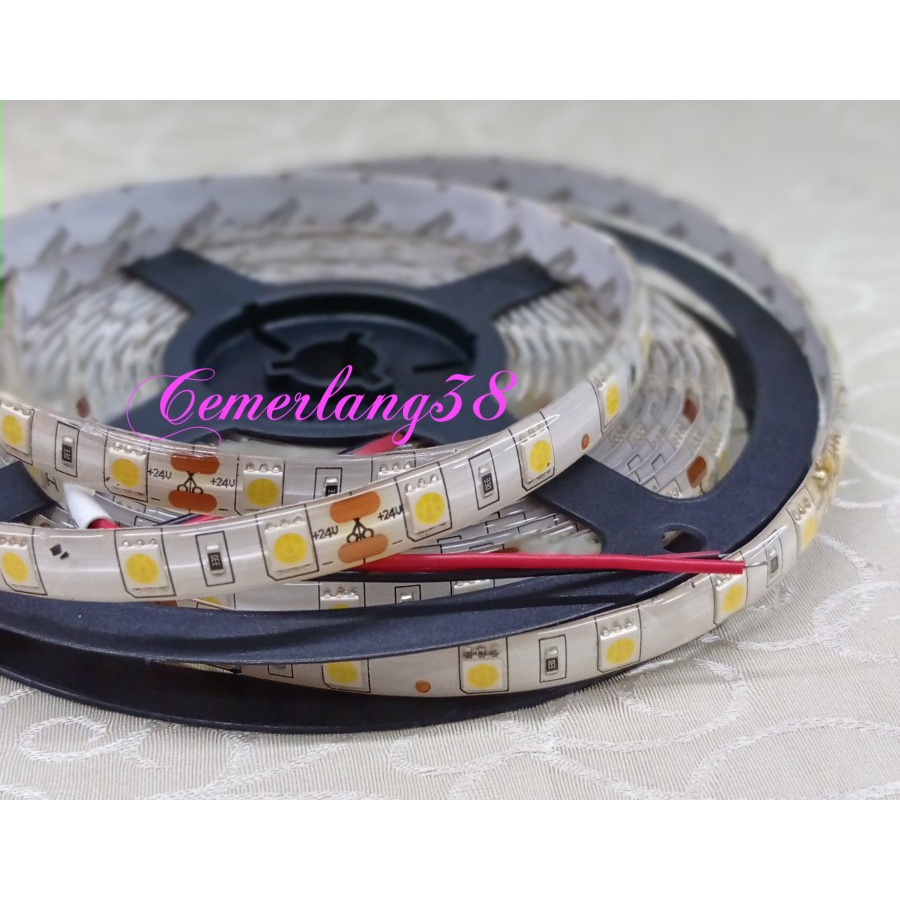 LED Strip Flexible 5050 24V Warm White 300 LED/Roll WaterProof IP44