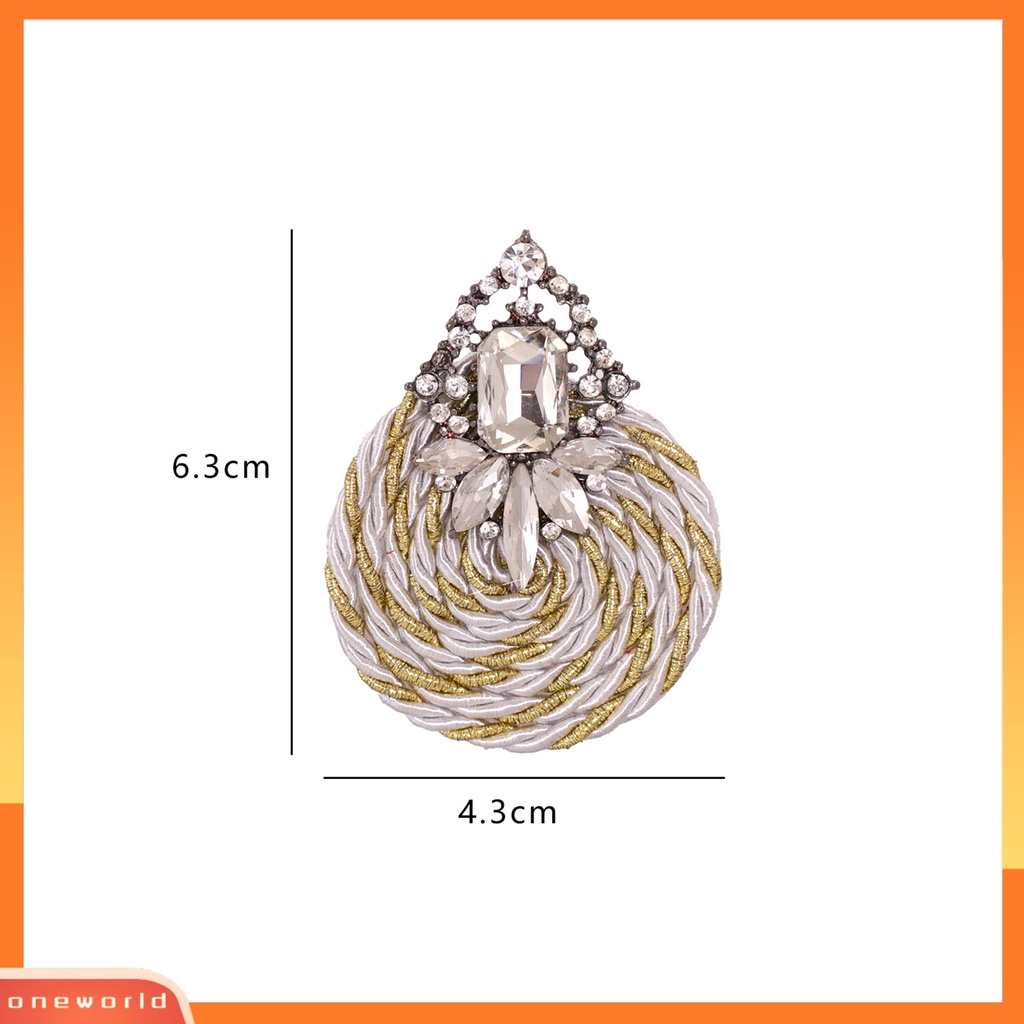 [WONE] 1pasang Wanita Buatan Tangan All-match Bulat Berlian Imitasi Drop Earring Perhiasan Fashion