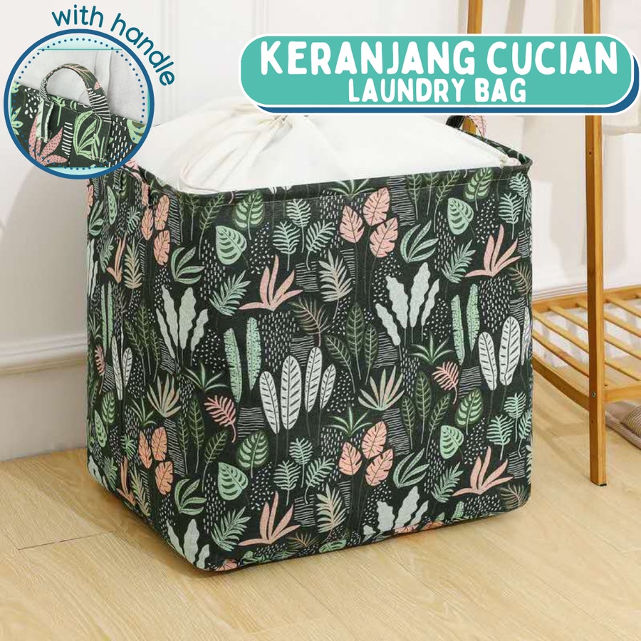LAUNDRY BAG JUMBO SERUT KERANJANG BAJU KOTOR JUMBO KERANJANG SERBAGUNA - MODEL SERUT