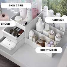 Serbagrosirmurah D44 Kotak Penyimpanan Laci Rak kosmetik putih tempat makeup storage tempat penyimpanan skincare