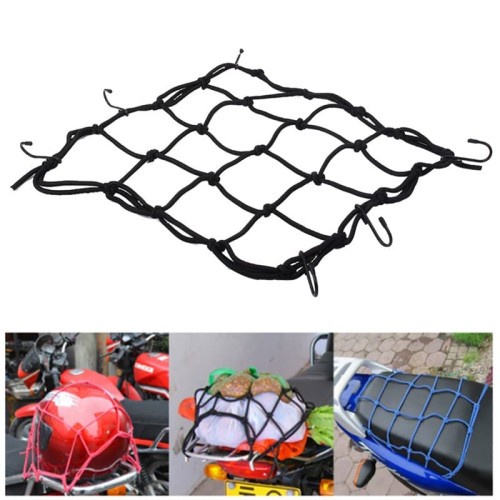 PROMO !!! JARING HELM / BARANG UNTUK MOTOR SEPEDA TALI PENGIKAT BARANG BAGASI HELMET MOTOR NET JARING MULTIFUNGSI DASHBOARD DAN JOK MOTOR WARNA MERAH HITAM DAN BIRU MURAH COD BAYAR DI TEMPAT BAGUS KUAT ELASTIS