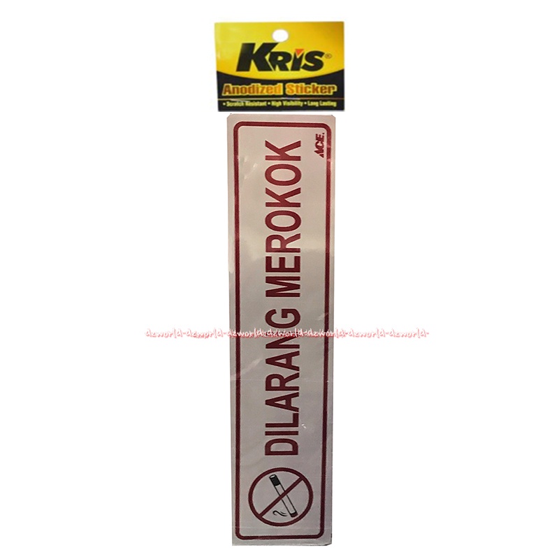 Kris Stiker Dilarang Merokok Sticker No Smoking Mudah Diaplikasikan Pada Kaca Metal Atau Plastik Dinding Ace Krisbo Di Larang Merokok Silver