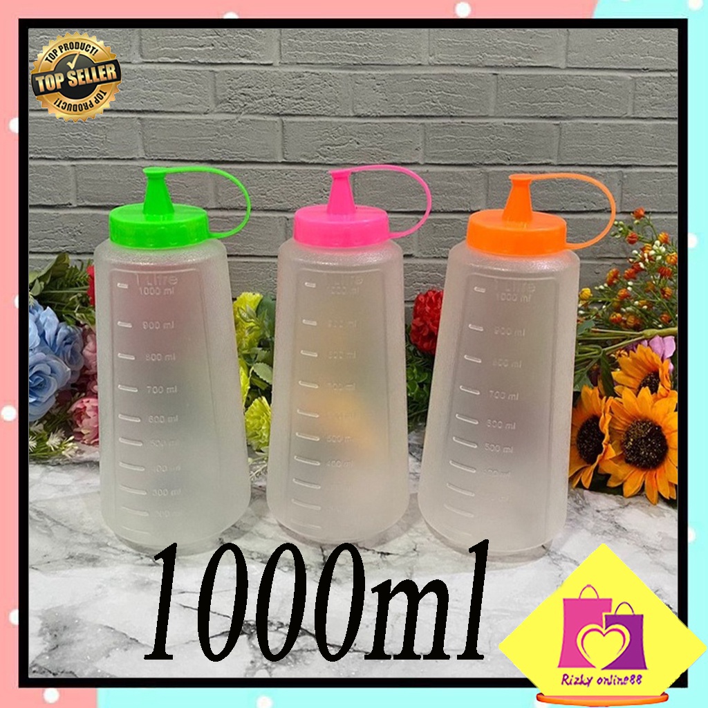 Rizkyonline88 Botol kecap warna ukuran 1000ml BKC110